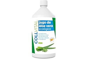 SODERMOL Aloe vera puro para beber con pulpa natural/zumo 99.5% aloe vera con certificación Bio y ecologico/bebida de jugo de aloe vera organico fabricada en España 1 litro