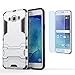 Produktbild Samsung Galaxy J5(2016)/J510F/J5(2016)Duos Hülle + Panzerglas,Silikon TPU+PC Ultra Slim Dual Layer Wasserdicht Shockproof Anti Slip Protection Hardcase,Hochwertig Cool Schutzhüllen Tough Rugged Tasche with Built-in Kickstand schutzhülle für Samsung Galaxy J5(2016)/J510FN 5.2Zoll-[silber]+Panzerglas/Schutzfolie/Displayschutzfolie