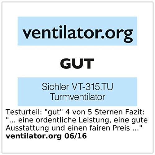 Sichler Haushaltsgeräte Digitaler Turmventilator VT-315.TU, Fernbedienung, 90°-Oszillation,55W - 7