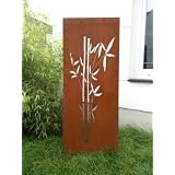 Zen Man Edelrost-Sichtschutz Mit Bogen-Design – Metall, 1 Mm Stark, Rostoptik, Gartenzaun Oder Wanddekoration