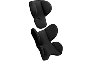 PLUSHCEWT Imbottitura Seggiolino Auto Per Neonati Imbottitura Passeggino Supporto Per La Testa E Il Corpo Supporto Per Cuscino Per Seggiolino Auto Per Bambini Per Seggiolini Auto Passeggino (Nero)