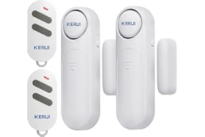 TOWODE Tür Fenster Alarmanlage mit 2 Drahtloser Tür- und Fenster 2 Fernbedienung Batterie Erweiterbarem Sicherheitsalarmsystem komplettes Tür- und Fensteralarmsystem Einbruchschutz Alarmanlagen