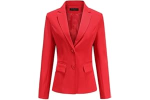 YYNUDA Blazer - Chaqueta de Verano para Mujer, Corte Ajustado, Elegante, para Oficina
