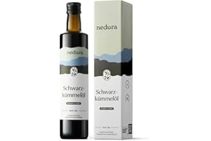 ‎NEDURA nedura® Schwarzkümmelöl kaltgepresst (ungefiltert) 500ml – mit hohem Thymochinongehalt - 100% naturrein, zertifiziert - täglich frisch & schonend gepresst - direkt aus eigener Manufaktur