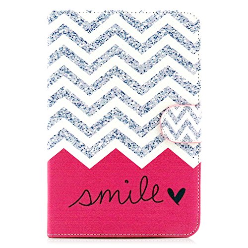 iPad Mini 3 Hülle, Deenor Wavy Pattern PU Leder Abdeckung Stand Flip Schutzhülle Hülle für Apple iPad Mini 1/2/3 Generation. (Wavy) - 2