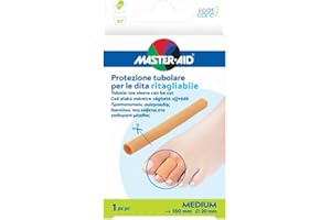 PIETRASANTA PHARMA MASTER AID Footcare Dita - Protezione Dita - Protezione Tubolare per le Dita di Piedi e Mani - Lavabile e Riutilizzabile - Formato Medium - 1 Confezione da 1 Pezzo - 150mm - Diametro 20mm