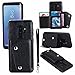 Produktbild Galaxy S9 Plus Hülle,Galaxy S9 Plus Leather Handyhülle,WIWJ Handyhülle Wallet Case[Modisch Leder Handy Shell mit Geldbörse] Flip Schutzhülle in Standfunktion Kredit Kartenfächer Magnetverschluss PU Leder Lederhülle Silikon Anti-Scratch Shell Back Cover Folio Hüllen Schale Schutzhüllen für Samsung Galaxy S9 Plus+1x Touch Stylus Pen-Schwarz