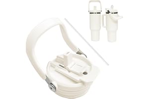 FUFRE Zapasowa pokrywka do kubka Stanley 40 oz, zapasowa pokrywka z klapką i uchwytem, wielokrotnego użytku, szczelny i pyłoszczelny kubek do akcesoriów Stanley Cup (1 sztuka, biała)