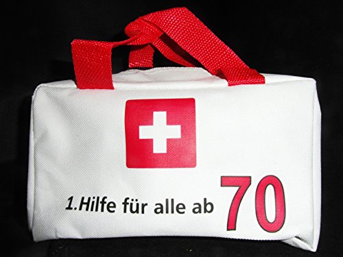 TASCHE 1. HILFE FÜR ALLE AB 70 GESCHENKARTIKEL 70. GEBURTSTAG DEKO ZUM BEFÜLLEN