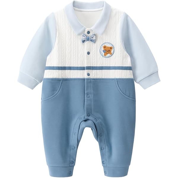 Tutina Neonato In Cotone Manica Lunga - Pagliaccetto Con Bottoni, 3-18 Mesi, Unisex