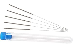 rongweiwang 5pcs 3D Imprimante Buse Tête Aiguille de Nettoyage de l'extrudeuse de Nettoyage Nettoyage Aiguille de Nettoyage en Acier Inoxydable Extrudeuse tête Outil, 0.4mm, Argent