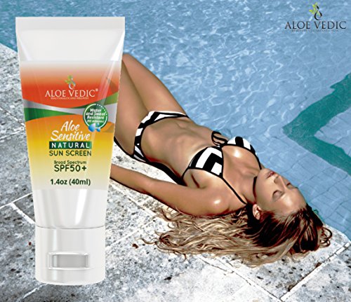 Aloevedic-Aloe Vera Suncream SPF 90+ for Sensitive Skin UVA UVB Sunscreen Natural Sunblock for Face and Body Travel Size 40ml (Pack x 1) by AloeVedic - 7