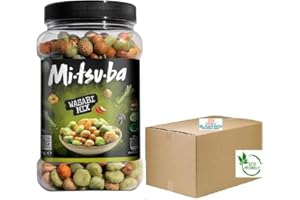 SAVER VALLEY Mitsuba Wasabi Mix, Japanese Rice Crackers and Coated Peanuts Snack Mix, 800g