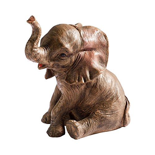 Preisvergleich Produktbild Elefanten-Baby "Lisa" , Deko Figur aus Kunststein