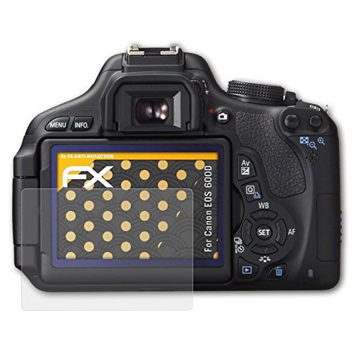atFoliX Protecteur d   cran pour Canon EOS 600D   Rebel T3i Film Protection d   cran - 3 x FX-Antireflex anti-reflet Film Protecteur