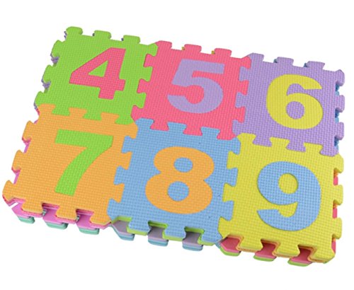 Preisvergleich Produktbild Yoliki 36 Stück Lernteppich Alphabet und Zahlen Puzzlematte Kinderteppich Spielmatte Spielteppich Schaumstoffmatte Matte