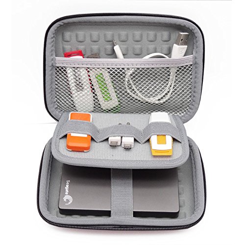 GUANHE Disco Duro Bolsa Funda de Transporte para Seagate expansión y Backup, y WD My Passport Ultra Dispositivo Externo portátil de 2,5 Pulgadas (Negro)