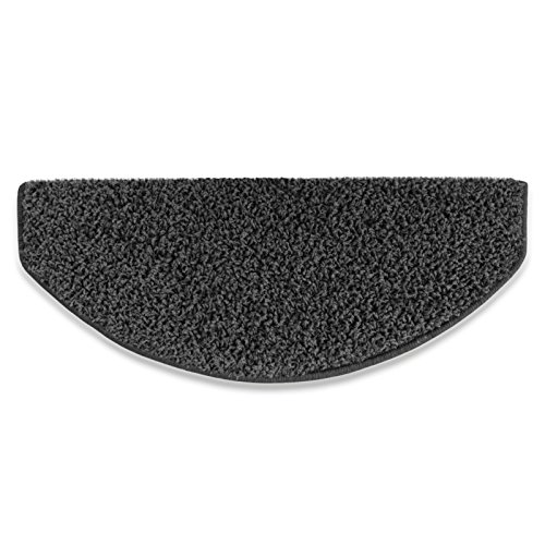 Floordirekt Stufenmatten Treppenmatten Shaggy – Venus Halbrund 10 Aktuelle Farben SparSet 15 Stck. (grau) - 4