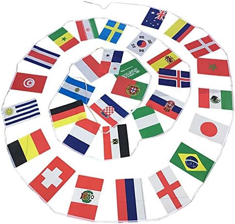 Raycity 32 Flags 2018 FIFA Russia World Cup Teams Countries Bunting Banner Cheer Decor -- 20*28CM