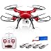 Produktbild Syma X8HG RC Quadrocopter Drohne mit 8 MP HD Kamera Headless höhe halten Deutsche Bedienungsanleitung Ersatz Motor Rot (Besser als Syma X8G)