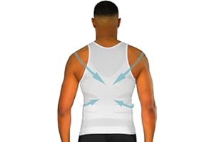 Curveless Débardeur Correcteur de Posture Homme | Anti Mal de Dos | Redresse Dos et Epaules |Compression | Maillot de Corps |