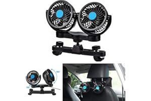 ‎SUPAREE SUPAREE Electric Car Fan 12V Speed ändern Sommer Kühlung Air Circulator