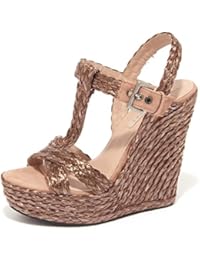 8864P sandalo zeppa PURA LOPEZ bronzo scarpa donna sandal woman