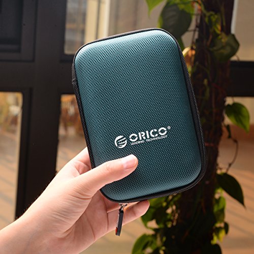 ORICO Festplattentasche Schutztasche Schutzbox für 2,5 Zoll externe tragbare Festplatten Western Digital WD Seagate Toshiba Samsung Intenso (2.5″, Blau) - 6