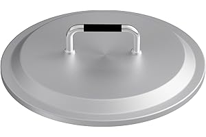GLOWYE Stainless Steel Fire Pit Lid for Solo Stove Bonfire 19.5 Inch, Fire Pit Cover Lid Accessory with Heat Resistant Handle for Solo Stove Outdoor Fire Pits/Camping