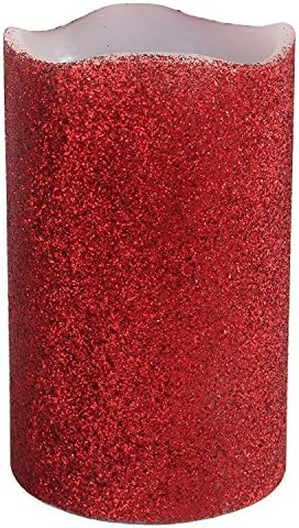 Frostfire Mooncandle - Christmas Red Glitter Flameless Candle