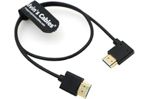 Alvin's Cables Ultra HD 8K HDMI 2.1 kabel HDMI, prosty, kątowy, wysoka prędkość, do monitora Atomos Ninja V, Z CAM E2, do Sony FS5 | FS7| A7S3 aparatów 50 cm (19,7 cala)