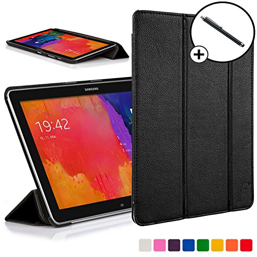 ForeFront Cases® Neue Leder Hülle / Tasche / Case / Cover für Samsung Galaxy Tab PRO 10.1 T520 - Rundum-Geräteschutz und intelligente Auto-Sleep-Wake-Funktion mit 3-JAHRES-GARANTIE VON FOREFRONT CASES - inkl. Eingabestift