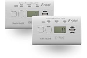 Kidde 10LLDCO Carbon Monoxide Detector Digital Display with Long Life Sealed Battery Pack of 2