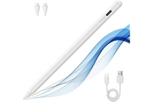 Aniyoo Stylus Stift für iPad/iPad Mini/iPad Air/iPad Pro 2018~2023, Guter Ersatz für Apple Pen Pencil für iPad mit Palm Rejection, Neigungsempfindlichkeit, Wird magnetisch befestigt (Weiß)