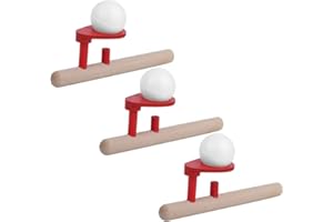 Zerodis Floating Blow Pipe Balls Natural Wooden Blowing Toys Educational Toy Birthday Gift for Children Kid Toddler adults