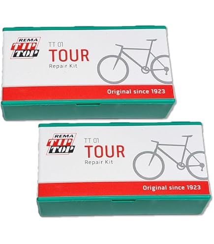 Prophete Flickzeug-Set Fahrrad – Reparaturset mit Vulkanisierlösung, 4 Flicken, Aufrauer & 2 Reifenhebern – praktische Komplettlösung für unterwegs Sport & Freizeit