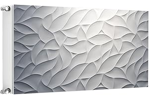 TMK ARTDEKO TMK Cubierta magnética para radiador, 100 x 60 cm, diseño gris