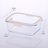 Neoflam Fika Glace Vakumlu Cam Saklama Kabı 1200 ML Bej