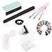 Pro Nail Art Acrylic Powder Color Set w/False Nail Tips Full Kit