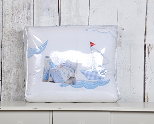 Blue Marine Collection 100% Cotton Cot Bed 4.5 Tog Quilt/Duvet