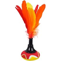 Juggle Pro Peteca Brasil - Volant Plume Et Caoutchouc | Jeu De Plage Et Plein Air | 21cm | Pour Solo Ou Groupe