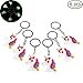 Price comparison product image 6pcs Glow Unicorn Keychain Keyring Charm, Unicorn Party Favors Keychains Door Car Key Chain Pop Keychain