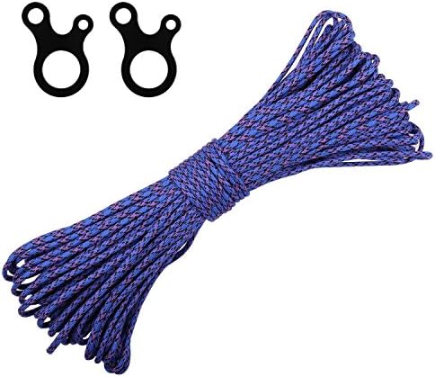 Premium Polyester Accessory Cord - Morric 4mm Pre Cut Smooth Braid Rope Parachute 550 Paracord with 2 pcs buckles Survival Gear for Camping Outdoor Hiking Wristband Bracelet