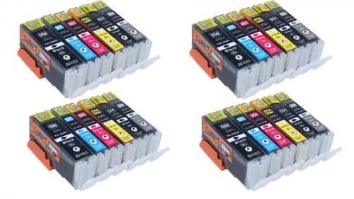 Start – 24 XL Ersatz Chip Patronen kompatibel zu Canon PGI-550BK XL Schwarz, CLI-551BK XL Foto-Schwarz, CLI-551C XL Cyan, CLI-551M XL Magenta, CLI-551Y XL Gelb, CLI-551GY XL Grau für Canon Pixma iP8750, MG6350, MG6450, MG7150
