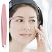 AMTOK Eyebrow Tweezers Set 3 Pcs Pointed Flat Slant Tip Tweezer Tool Kit Stainless Steel Eyebrow Plucking Tools, Pink