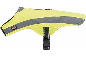 TRIXIE - Dog Safety Vest Size S, Back Length: 40 cm, Neon Yellow + Reflective