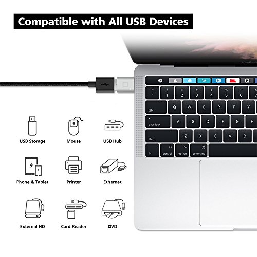 Nonda MI22SLRN - Mini Adaptador USB-C a USB 3 0 Carga y transfiere  Alta Calidad  aleaci  n Aluminio  A Juego con el Macbook - Color Plata