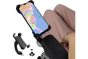 EDWERD Support de navigation de fauteuil roulant pour téléphone portable support de téléphone mobile réglable à 360° pour la navigation de scooter électrique pour IP 13 14 15 16 pro Max Galaxy