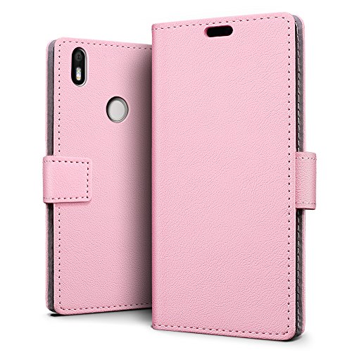 SLEO Funda BQ Aquaris X BQ Aquaris X Pro  Cartera Carcasa Piel PU Suave Flip Folio Caja Super Delgado  Estilo Libro Soporte Plegable y Cierre Magn  tico  para BQ Aquaris X BQ Aquaris X Pro - Rosa