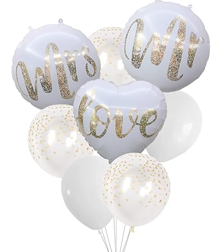 Ballons De Mariage Mylar, Ensemble Mr & Mrs Auto-obturants Pour